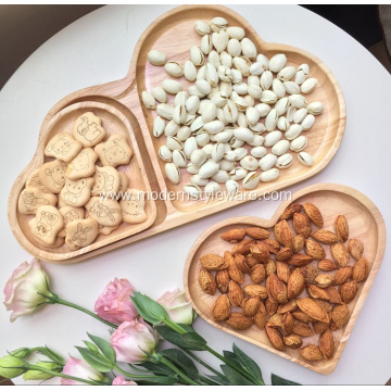 Wooden Sweetheart Dessert Serving Plate Tableware